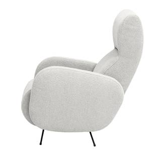 Fauteuil Vains Tissu Bouclé Basima: Gris clair - Sans repose-pieds