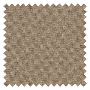 Polsterhocker Dailman mit Husse Webstoff Haiba: Hellbraun - 80 x 80 cm