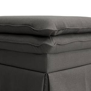 Repose-pieds Dailman avec housse Tissu Haiba: Anthracite - 80 x 80 cm