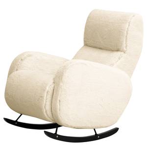 Fauteuil à bascule Vains Fourrure synthétique Bahira: Crème