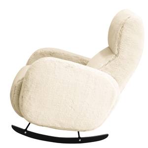 Fauteuil à bascule Vains Fourrure synthétique Bahira: Crème