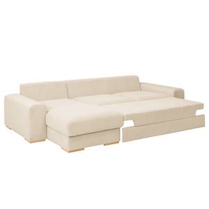 Ecksofa Gurabo Cordstoff Lola: Creme - Longchair davorstehend links