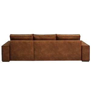 Ecksofa Gurabo Microfaser Yaka: Cognac - Longchair davorstehend rechts