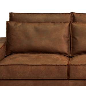 Ecksofa Gurabo Microfaser Yaka: Cognac - Longchair davorstehend rechts