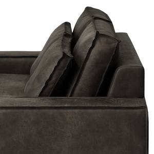 2,5-Sitzer Sofa Gurabo Microfaser Yaka: Schwarz-Braun