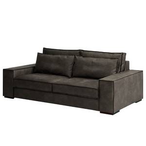 3-Sitzer Sofa Gurabo Microfaser Yaka: Schwarz-Braun