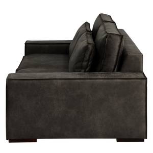 3-Sitzer Sofa Gurabo Microfaser Yaka: Schwarz-Braun