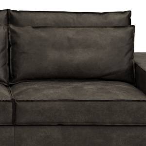 3-Sitzer Sofa Gurabo Microfaser Yaka: Schwarz-Braun