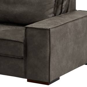 3-Sitzer Sofa Gurabo Microfaser Yaka: Schwarz-Braun