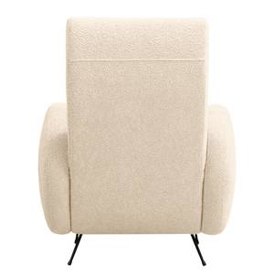 Sessel Vains Bouclé Stoff Basima: Beige - Mit Hocker