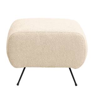 Sessel Vains Bouclé Stoff Basima: Beige - Mit Hocker