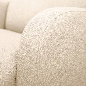 Sessel Vains Bouclé Stoff Basima: Beige - Mit Hocker