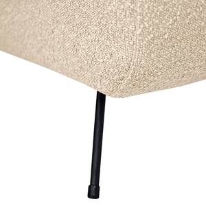 Sessel Vains Bouclé Stoff Basima: Beige - Mit Hocker