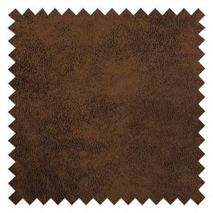 Fauteuil Himos Velours - Microfibre Goda: Marron chocolat - Hêtre - Avec repose-pieds