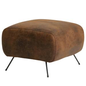 Fauteuil Vains Microfibre Goda: Marron chocolat - Avec repose-pieds