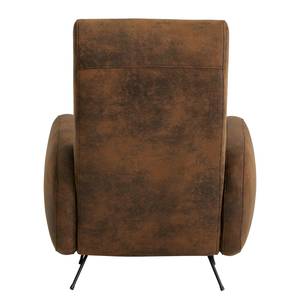 Fauteuil Vains Microfibre Goda: Marron chocolat - Avec repose-pieds