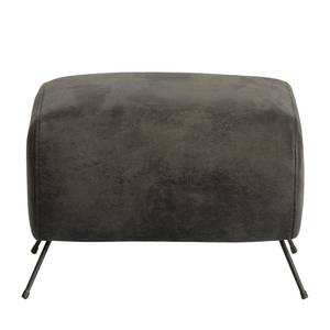 Fauteuil Vains Microvezel Goda: Antracietkleurig - Met hocker