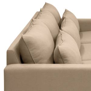 Ecksofa Dailman Longchair mit Husse Webstoff Haiba: Hellbraun - Longchair davorstehend rechts