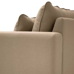 Ecksofa Dailman Longchair mit Husse Webstoff Haiba: Hellbraun - Longchair davorstehend rechts