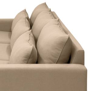 Ecksofa Dailman Longchair mit Husse Webstoff Haiba: Hellbraun - Longchair davorstehend links