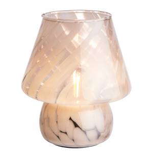 LED-Leuchte MISS MARBLE Farbglas - Weiß - Beige - Höhe: 17 cm