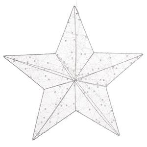 Étoile LED en 3D SHINING STAR Argenté - Métal - Matière plastique - 8 x 58 x 58 cm