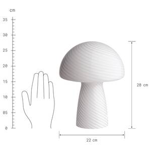 Lampe de table FUNGI TOWN Verre coloré - Blanc