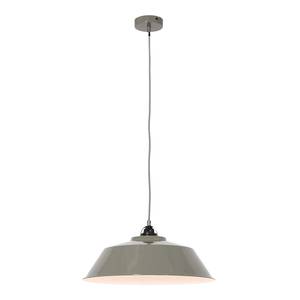 Hanglamp Nova aluminium - 1 lichtbron - grijs/groen