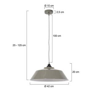 Hanglamp Nova aluminium - 1 lichtbron - grijs/groen