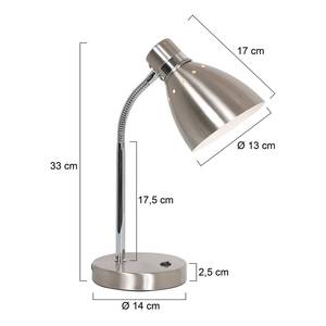 Tafellamp Spring aluminium - 1 lichtbronnen - Zilver