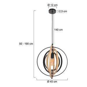 Hanglamp Muoversi bamboe - 1 lichtbron - bruin