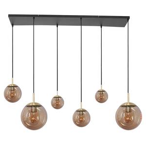 Hanglamp Bollique 6 lichtbronnen aluminium - Messing