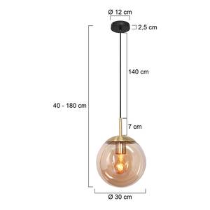 Hanglamp Bollique 1 lichtbronnen aluminium - Messing