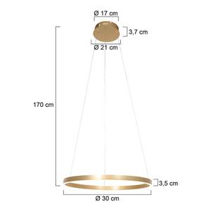 Hanglamp Ringlux aluminium - Goud - Diameter: 30 cm