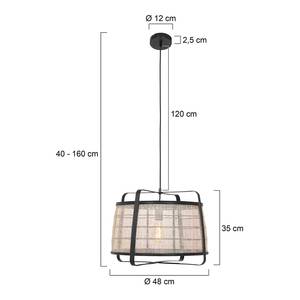 Pendelleuchte Capos Aluminium - 1-flammig - Schwarz