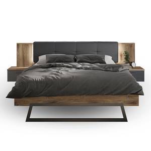 Ensemble de lit Motea Marron - Gris - Bois manufacturé - Autres - 274 x 92 x 210 cm