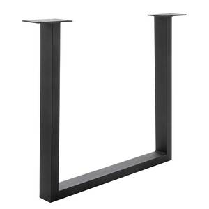 Tischgestell Woodham Metall - Schwarz - U-Form