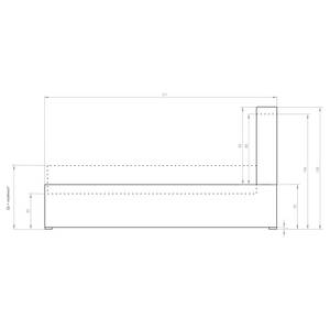 Polsterbett Foaker Samt Vela: Grau - 90 x 200cm