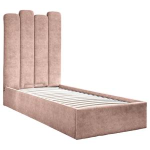 Gestoffeerd bed Foaker Velours Zoa: Mauve - 90 x 200cm