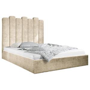 Letto imbottito Foaker Velluto Vela: beige - 140 x 200cm