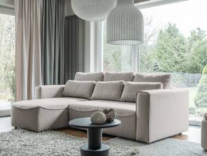 Divano con chaise longue Ireu Direzione universale - Tessuto Nea: grigio chiaro