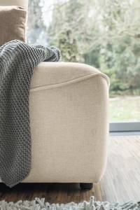 Ecksofa Ireu mit Longchair Longchair universal - Flachgewebe Nea: Cappuccino