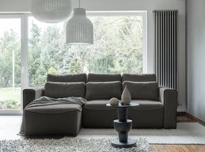 Ecksofa Ireu mit Longchair Longchair universal - Flachgewebe Nea: Anthrazit