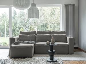 Divano con chaise longue Ireu Direzione universale - Tessuto Nea: grigio scuro