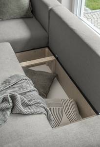 Divano con chaise longue Ireu Direzione universale - Tessuto Nea: grigio scuro