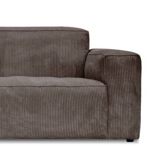 Hoekbank LORALAI met chaise longue Corduroy Lola: Espresso - Hoek vooraanzicht links