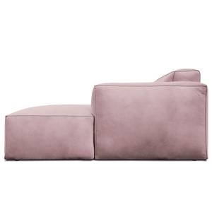 Hoekbank LORALAI met chaise longue Velours Ravi: Mauve - Hoek vooraanzicht rechts