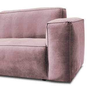 Hoekbank LORALAI met chaise longue Velours Ravi: Mauve - Hoek vooraanzicht links