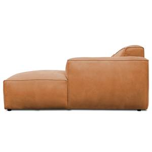 Ecksofa LORALAI mit Longchair Echtleder Kena: Cognac - Ecke davorstehend rechts