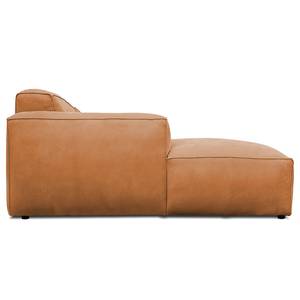 Hoekbank LORALAI met chaise longue Leer Kena: Cognac - Hoek vooraanzicht links